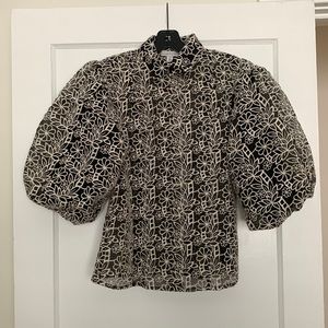 Topshop puff sleeve blouse